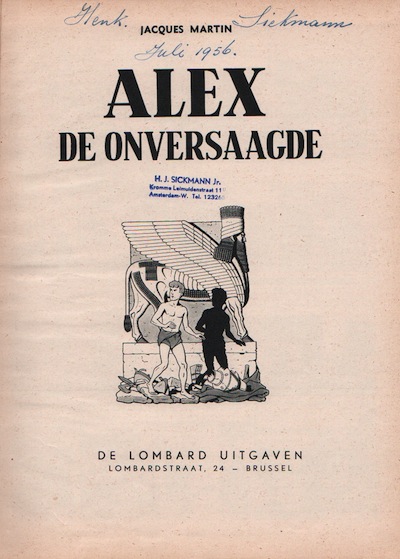 Alex : Alex de onversaagde. 4