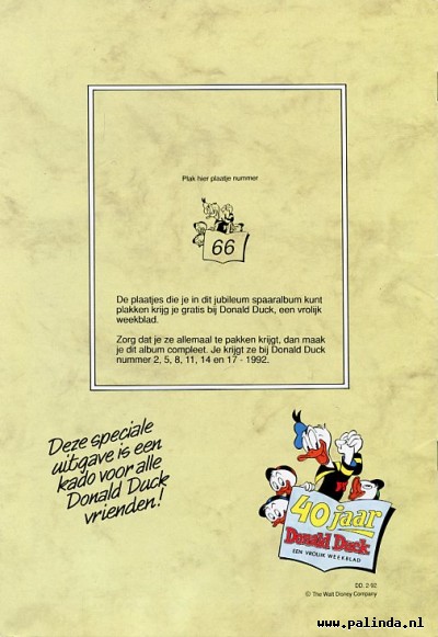 Donald Duck : 40 jaar Donald Duck jubileum spaaralbum. 2