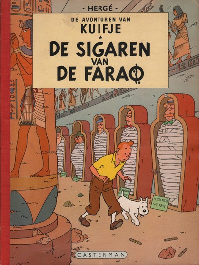 Kuifje (linnen rug) : De sigaren van de farao. 1