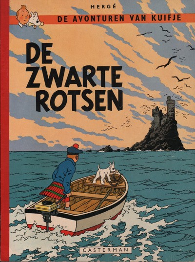 Kuifje (linnen rug) : De zwarte rotsen. 1