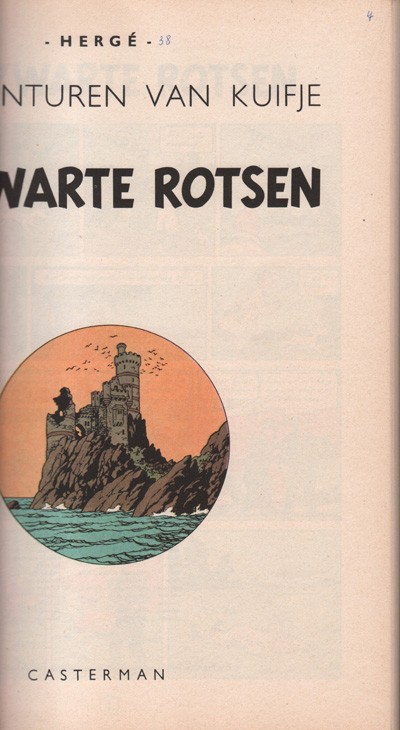 Kuifje (linnen rug) : De zwarte rotsen. 4