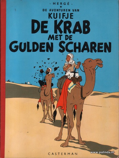 Kuifje (linnen rug) : De krab met de gulden scharen. 1