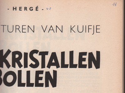 Kuifje (linnen rug) : De 7 kristallen bollen. 4