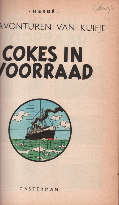 Kuifje (linnen rug) : Cokes in voorraad. 4