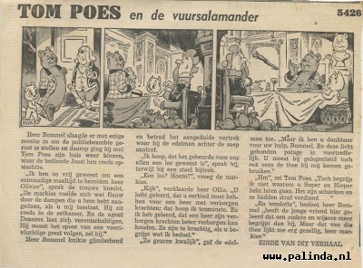 Tom Poes krantenknipsel : Tompoes en de vuursalamander. 2