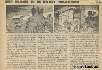 Tom Poes krantenknipsel : Heer Bommel en de kwade inblazingen. 1