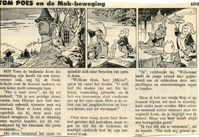 Tom Poes krantenknipsel : Tom Poes en de mob-beweging. 2