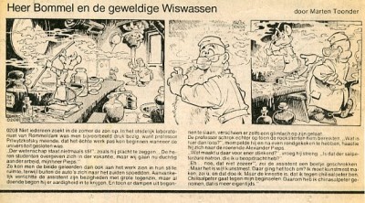 Tom Poes krantenknipsel : Heer Bommel en de geweldige wiswassen. 1