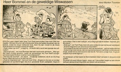 Tom Poes krantenknipsel : Heer Bommel en de geweldige wiswassen. 2