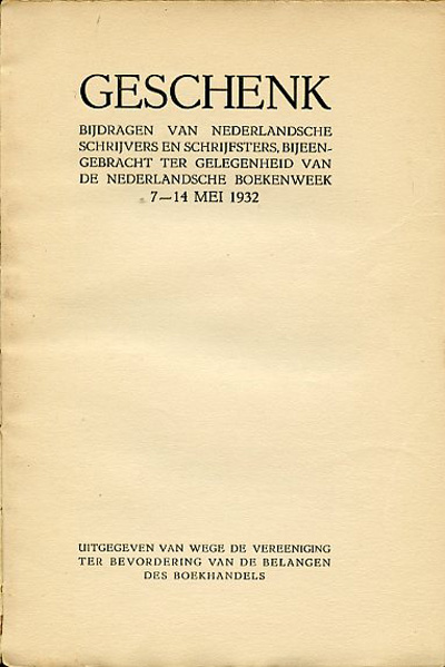 Boekenweekgeschenken : Geschenk 1932. 3