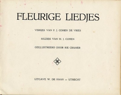 Rie Cramer, muziek : Fleurige liedjes. 4