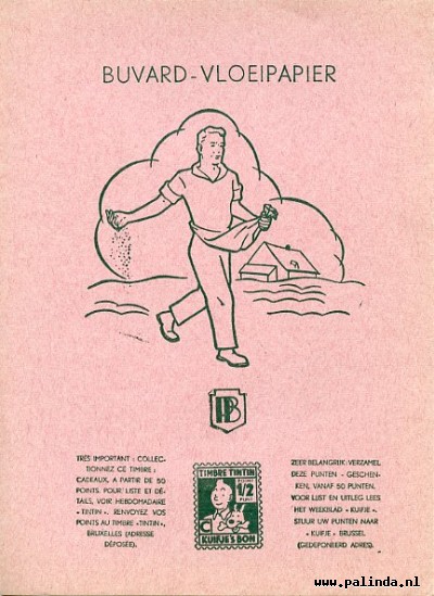 Kuifje : Buvard-vloeipapier. 1