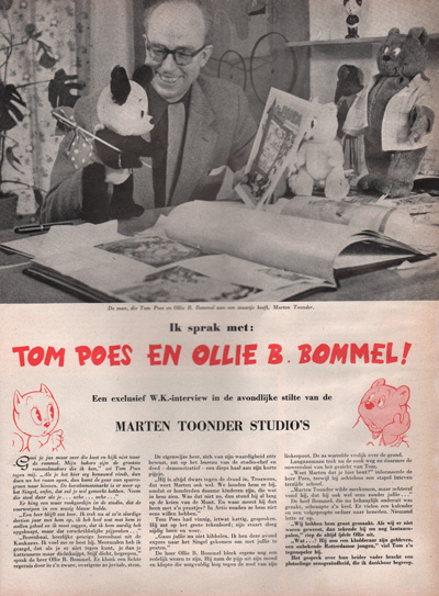 Tom Poes : Interview Marten Toonder. 3